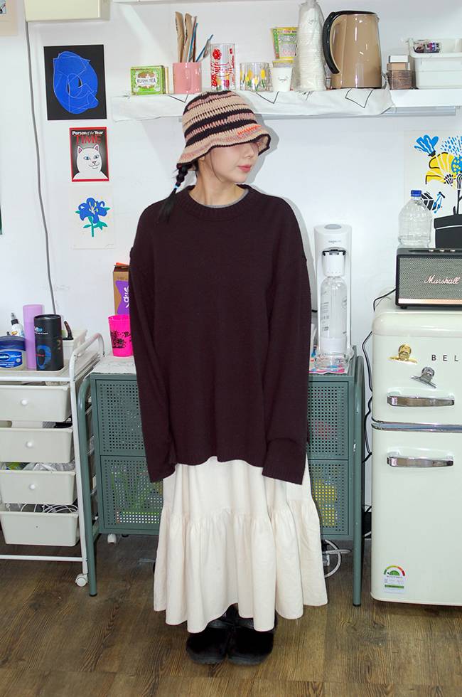 VHS PATTERN BUCKET HAT - BEIGE / BLACK - saltybutterhandworks 솔티버터핸드웍스 - CAVA LIFE