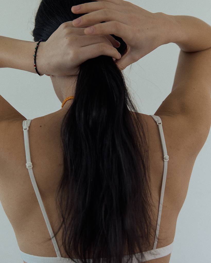 night of village  metallic crochet bracelet (bold)