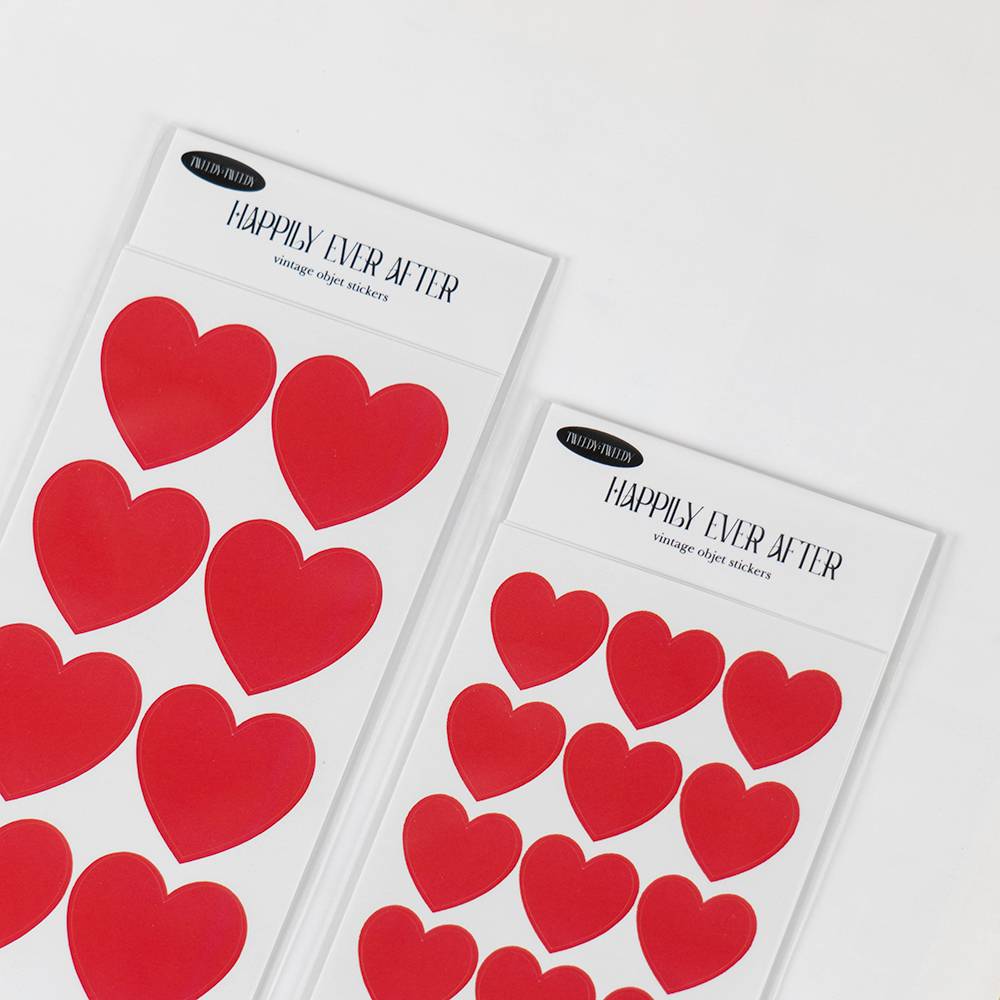 HAPPILY EVER AFTER - RED HEART (하트 씰스티커 2매)