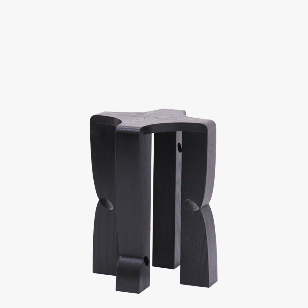 Curly Stool 002 | Black