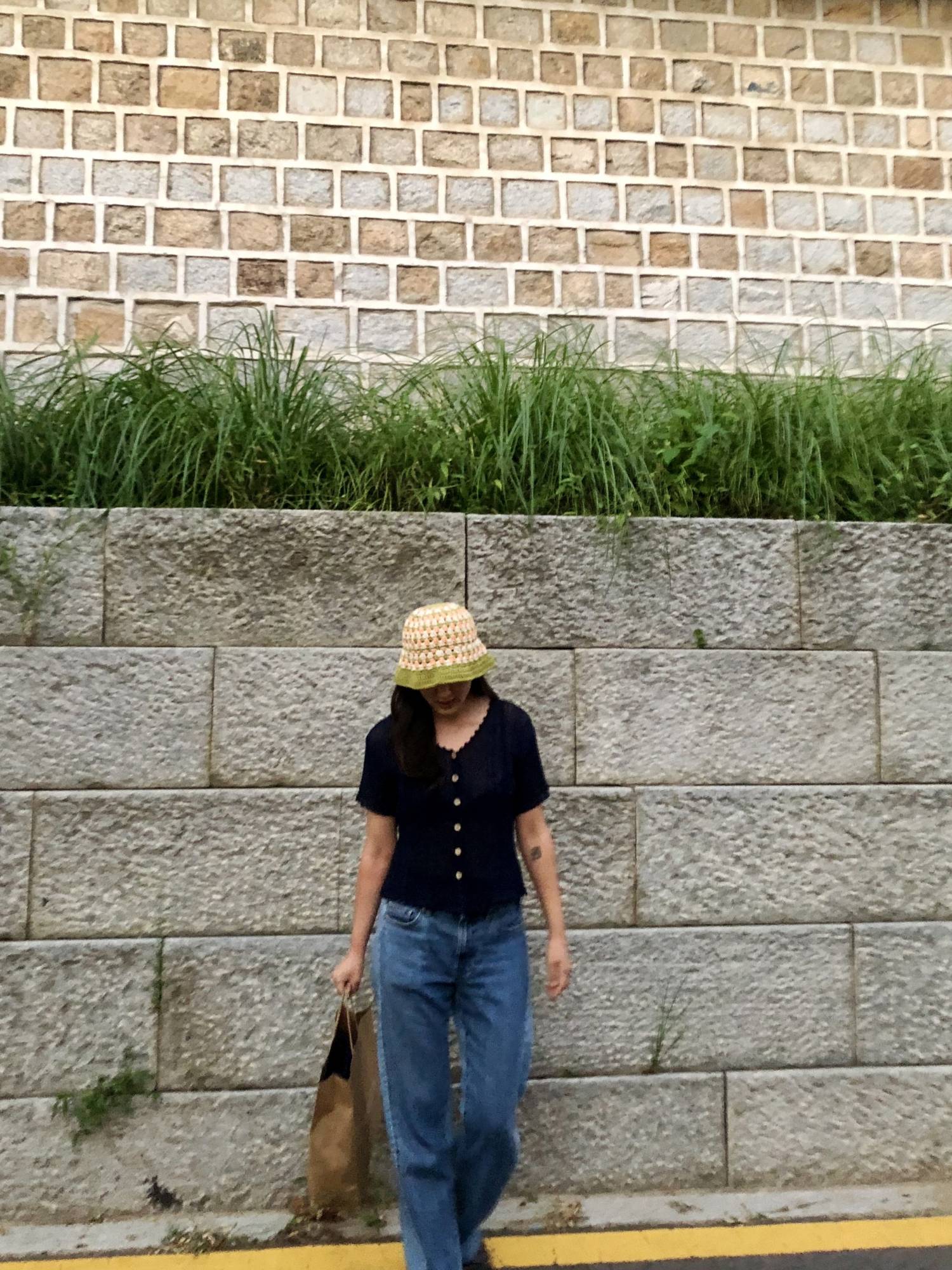 KATE BUCKET HAT 케이트 니트 버킷햇 - Green