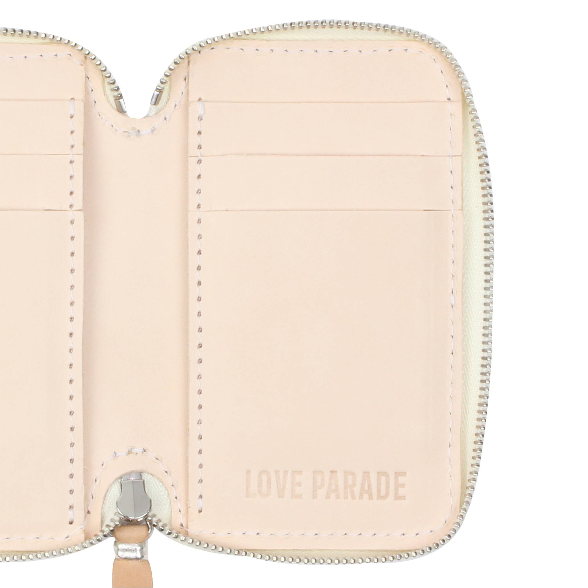 STUD WALLET(Unborn Calf-skin) - Black and White