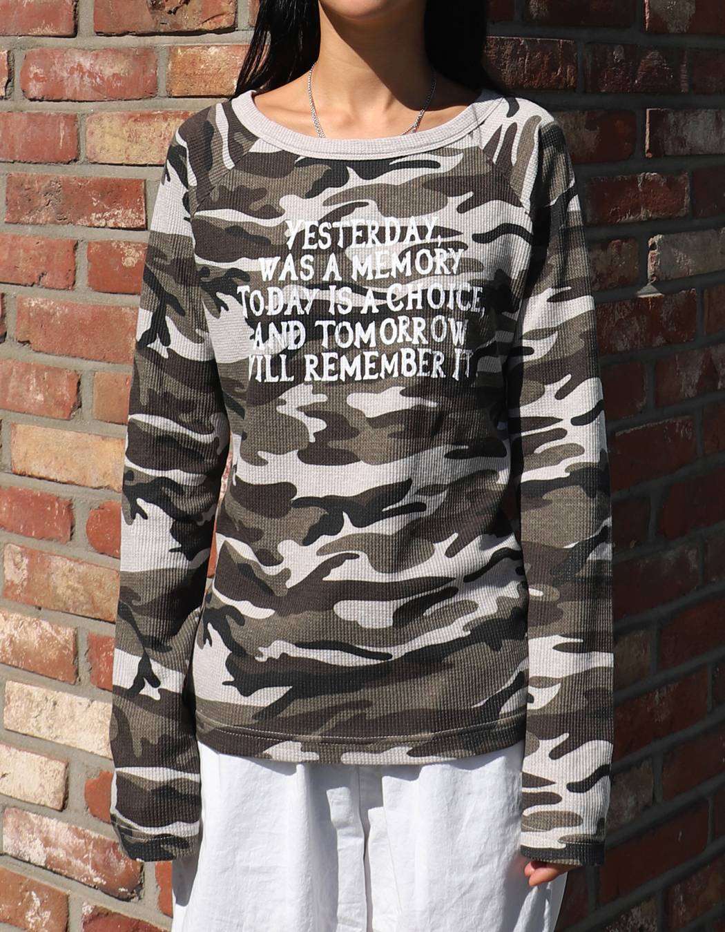 Yesterday waffle long-sleeved (CAMO) WOMENS