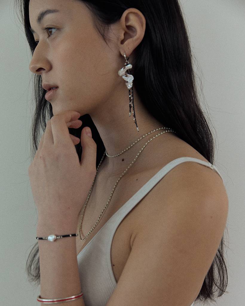 lightfall metallic crochet necklace