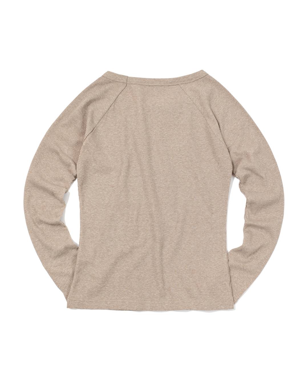 Yesterday waffle long-sleeved (BEIGE) WOMENS