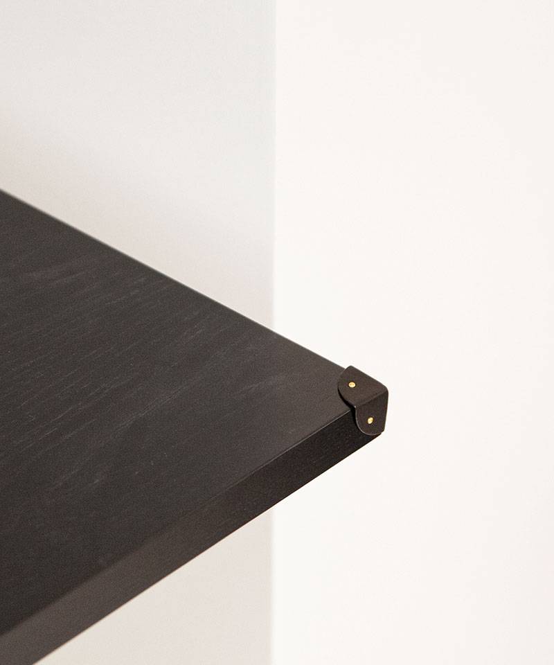 Leather Corner - Black, Natural