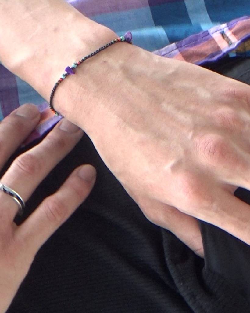 aztec recipe metallic crochet bracelet