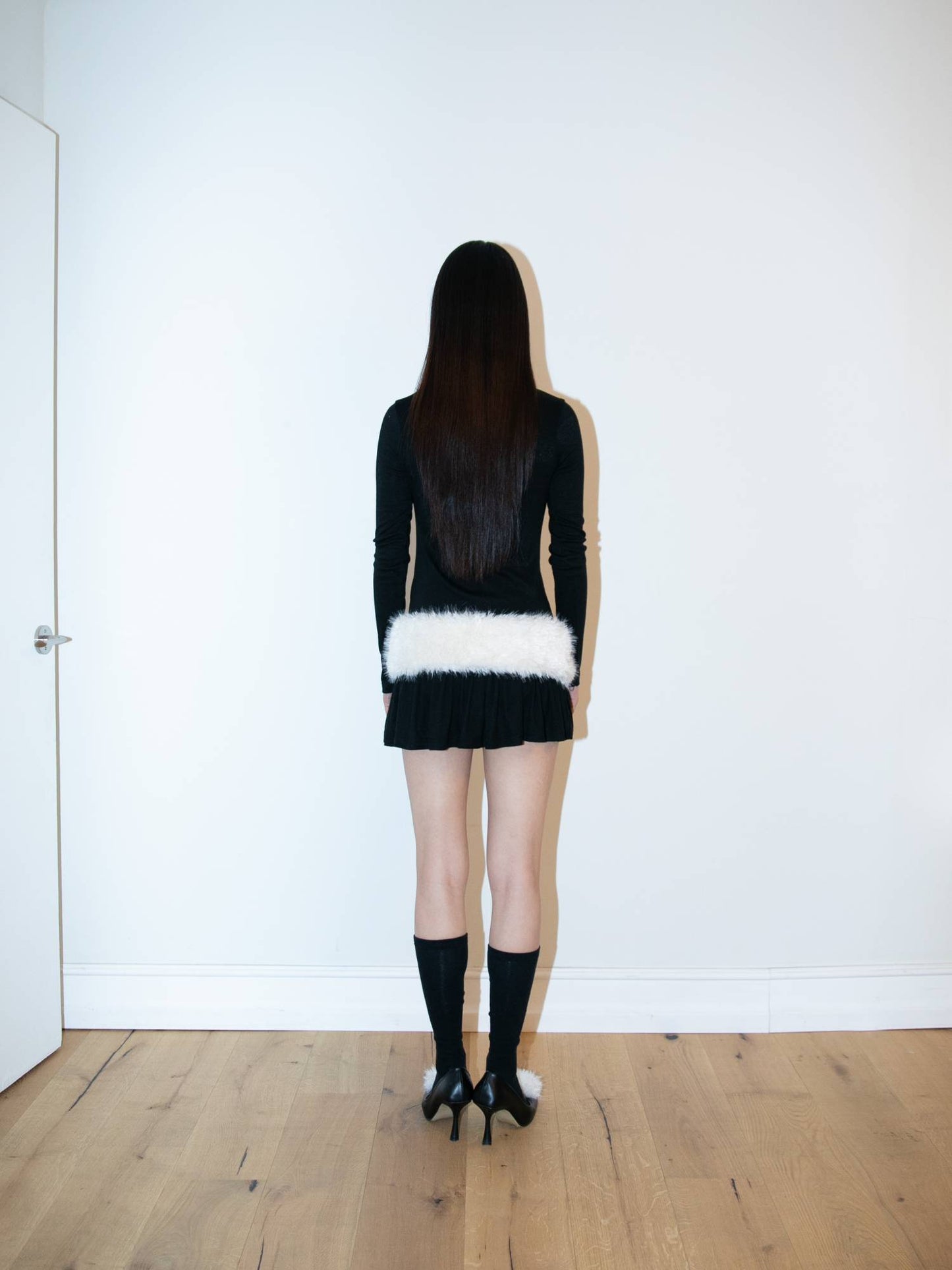 TOGGLE FUR BELT (IVORY)