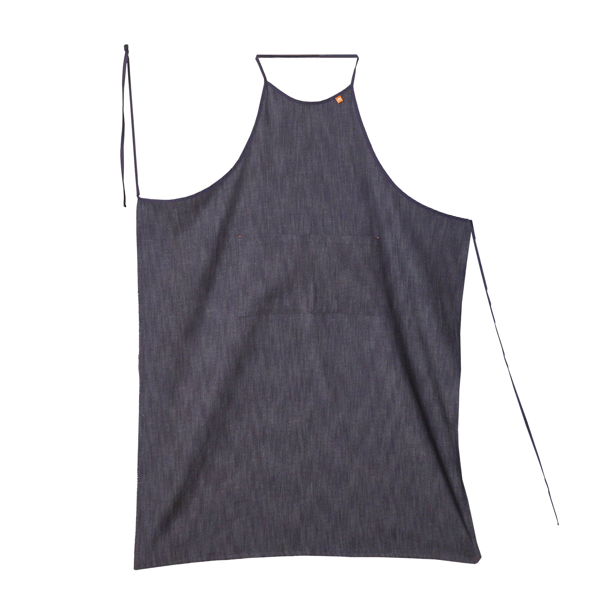 Basic Apron A in Organic cotton Denim Indigo
