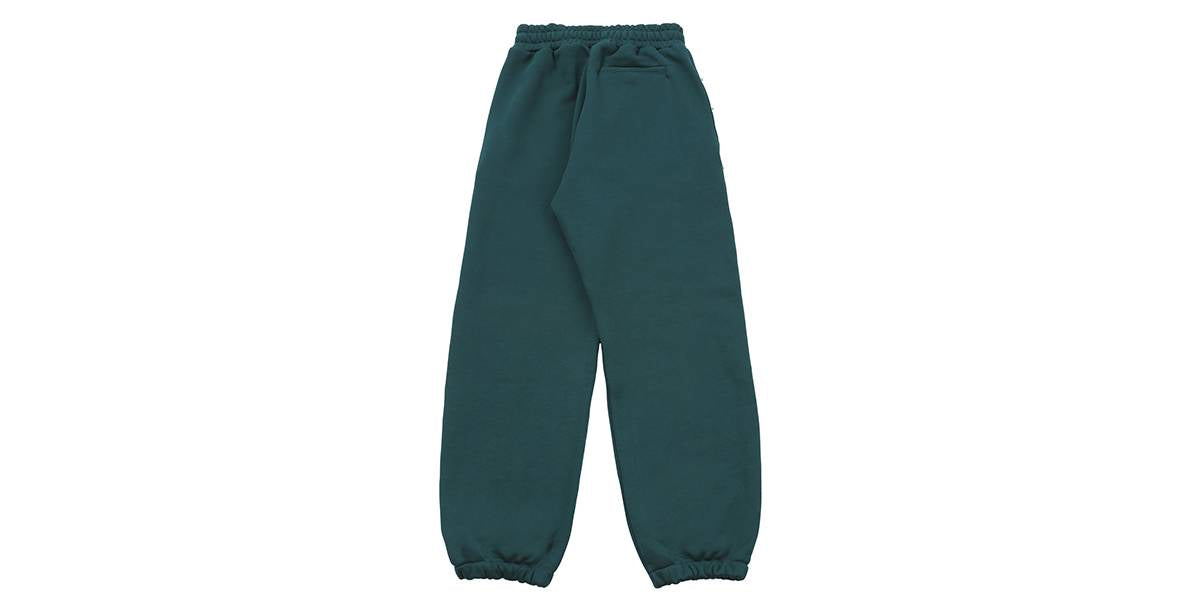 AZTEC SYMBOL EMBROIDERY STUDDED SWEAT PANTS(GREEN) - WESKEN - CAVA LIFE