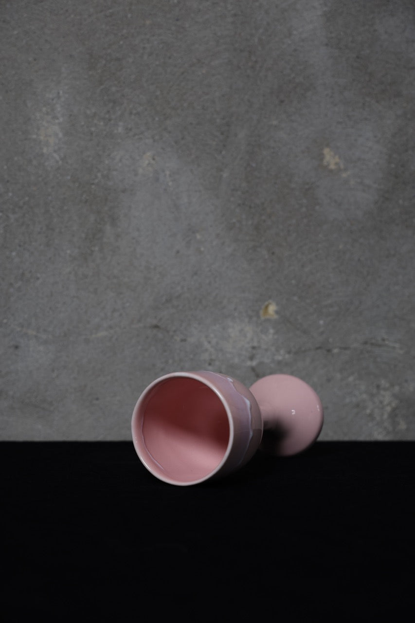 SAI 002 도자기 와인 잔 무너지는 핑크