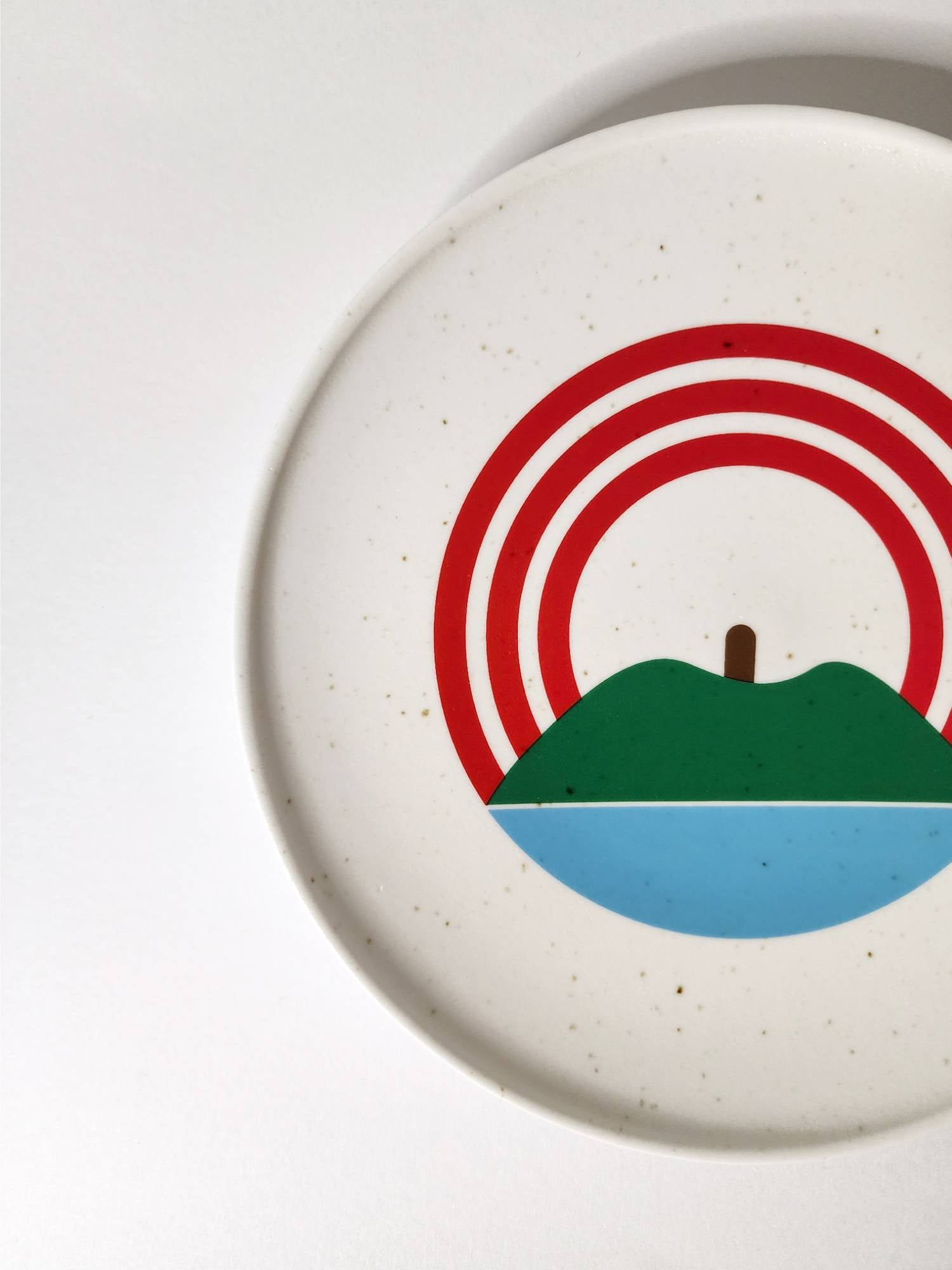 사과 섬 한식 접시 17cm