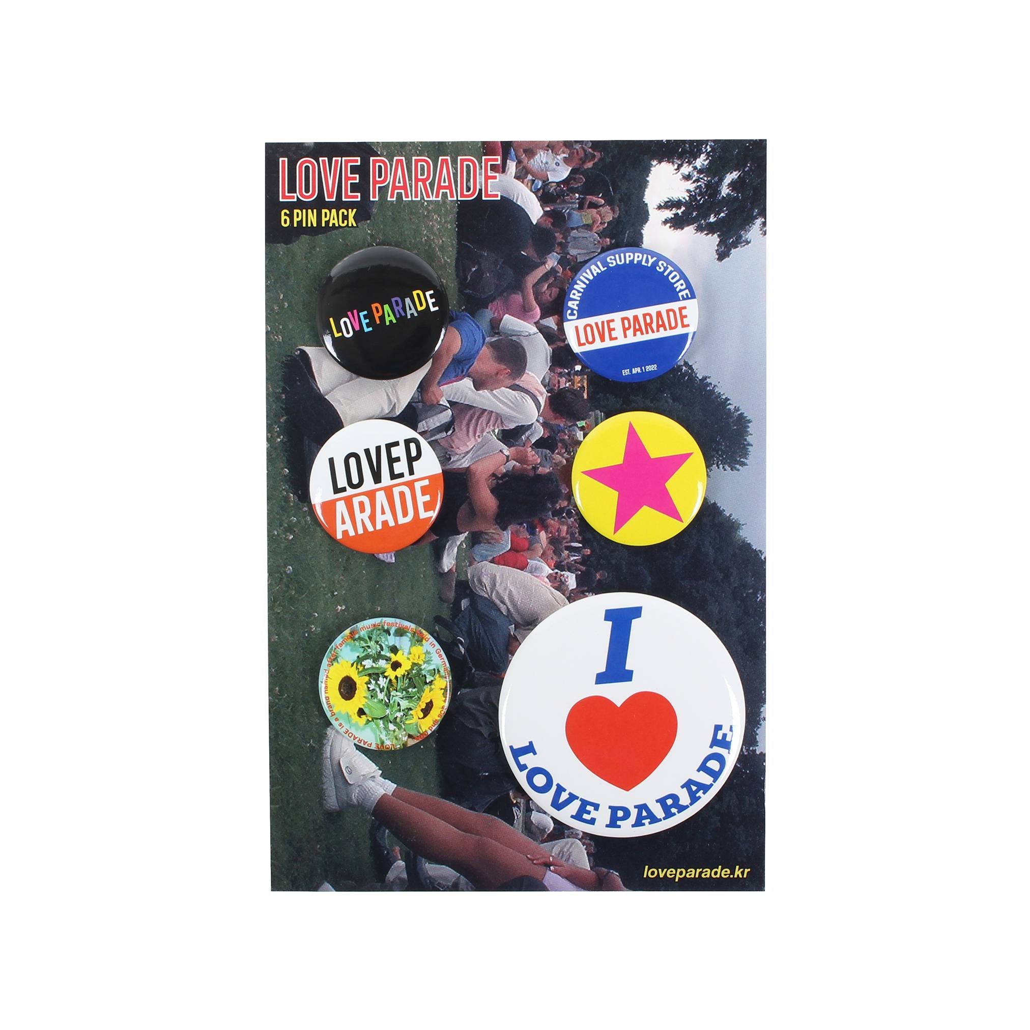 LOVE PARADE 6 PIN PACK - LOVE PARADE 러브퍼레이드 - CAVA LIFE