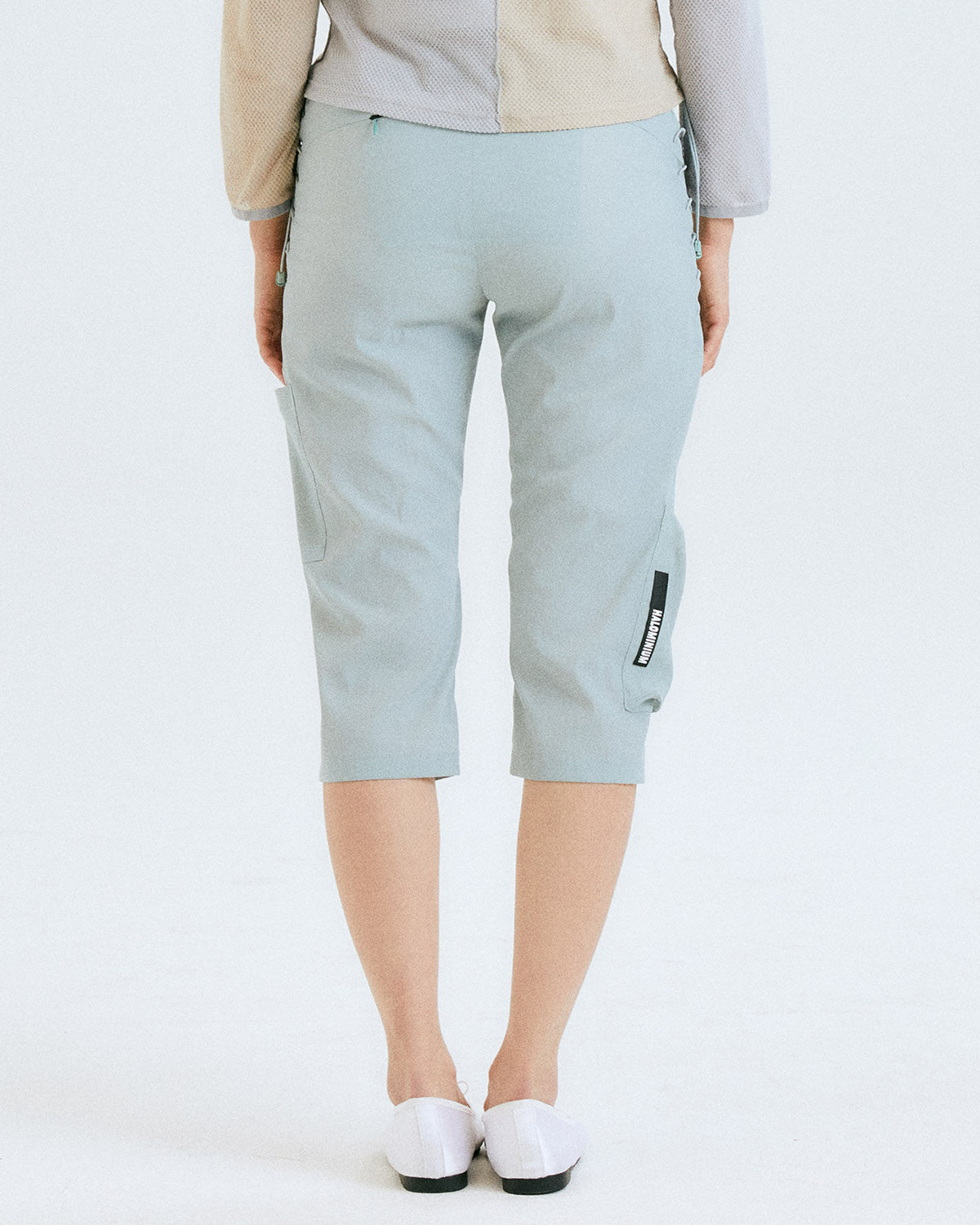 레이스 업 크롭 팬츠 / 아쿠아 - HALOMINIUM  할로미늄 - CAVA LIFE