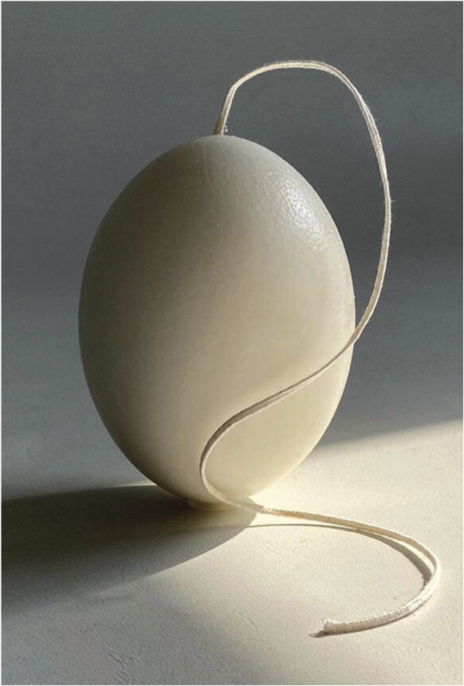 Ostrich egg candle - white - MUSEUM ARCHIVE 뮤지엄 아카이브 - CAVA LIFE