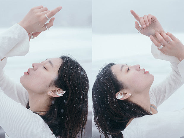 Feather earring - [M_M] [믐] - CAVA LIFE