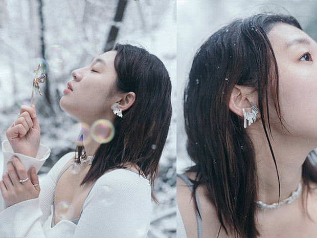 Feather earring - [M_M] [믐] - CAVA LIFE