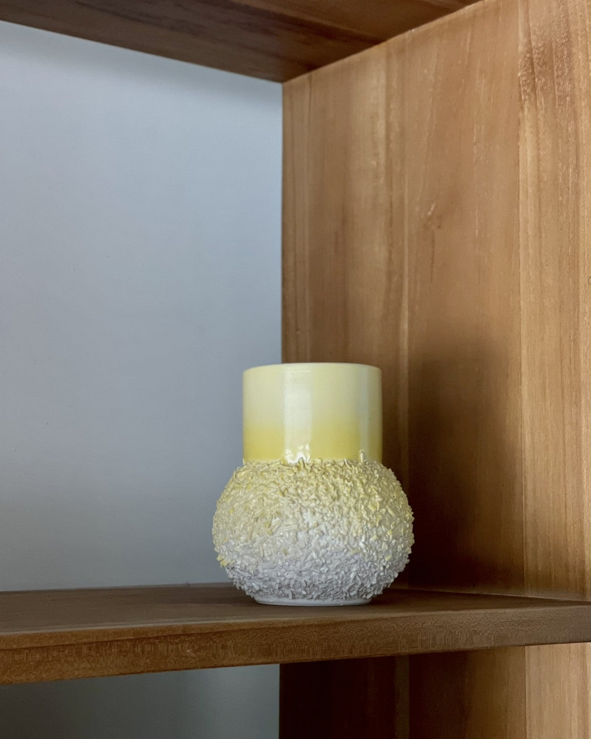 texture wide neck mini vase (yellow) - Shinyejiceramics 신예지 - CAVA LIFE