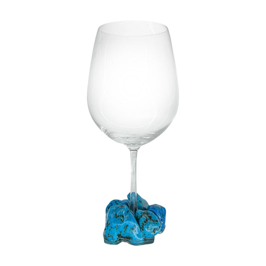 Turquoise Wine Glass - Yellow Hippies studio 옐로우히피스 - CAVA LIFE