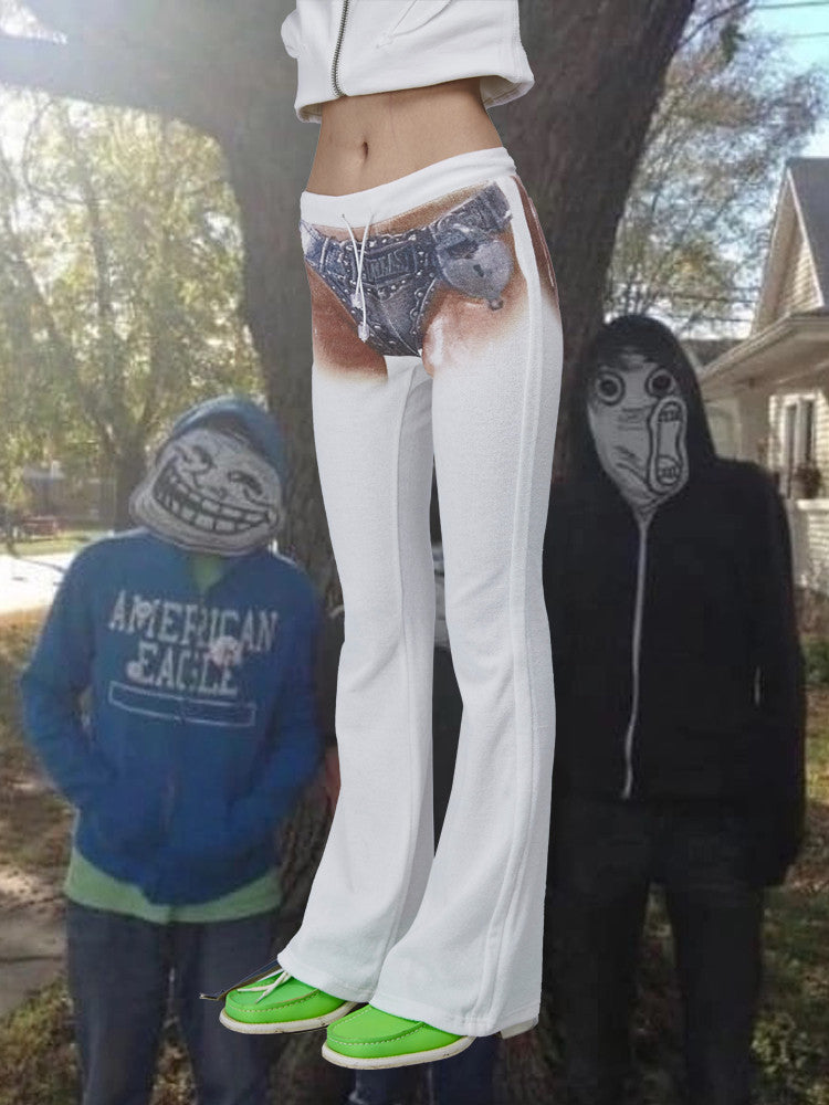 TE#8 “BIKINIsed Denim” for BeachBitches Trackpants - KIZIP 키집 - CAVA LIFE