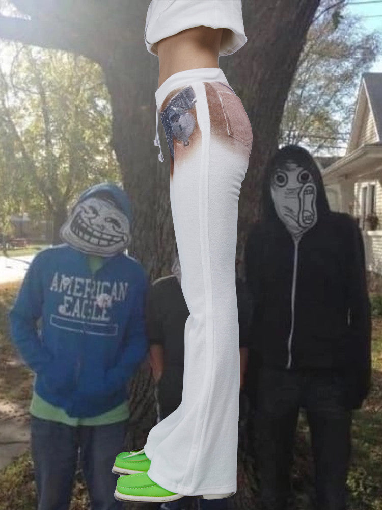 TE#8 “BIKINIsed Denim” for BeachBitches Trackpants - KIZIP 키집 - CAVA LIFE