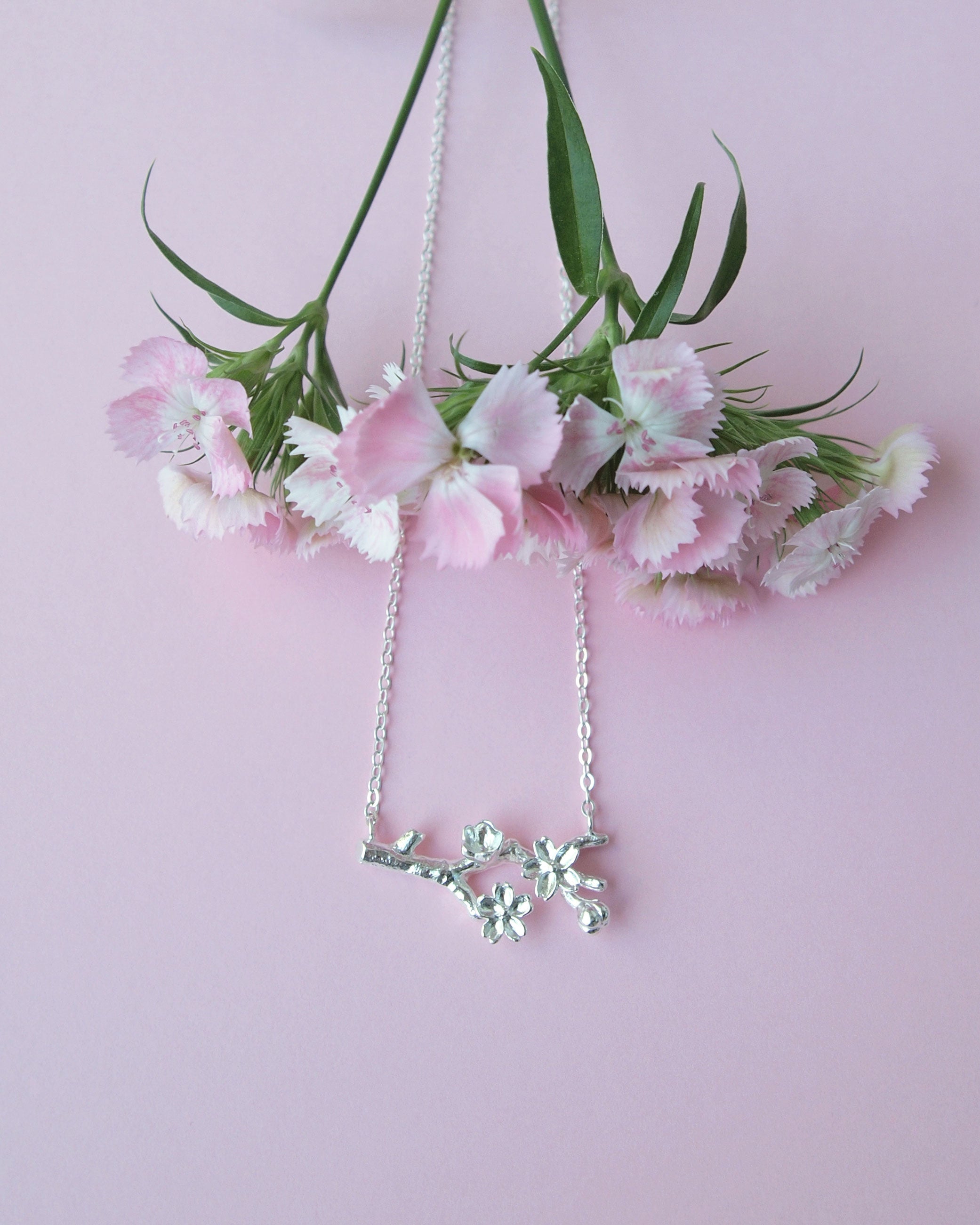 cherry blossom necklace - Next Green Door - CAVA LIFE