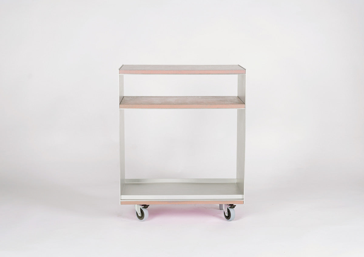 옻칠 & 리벳 이음 트롤리 (하제x하르타) - 핑크 - HAJE 하제 - CAVA LIFE