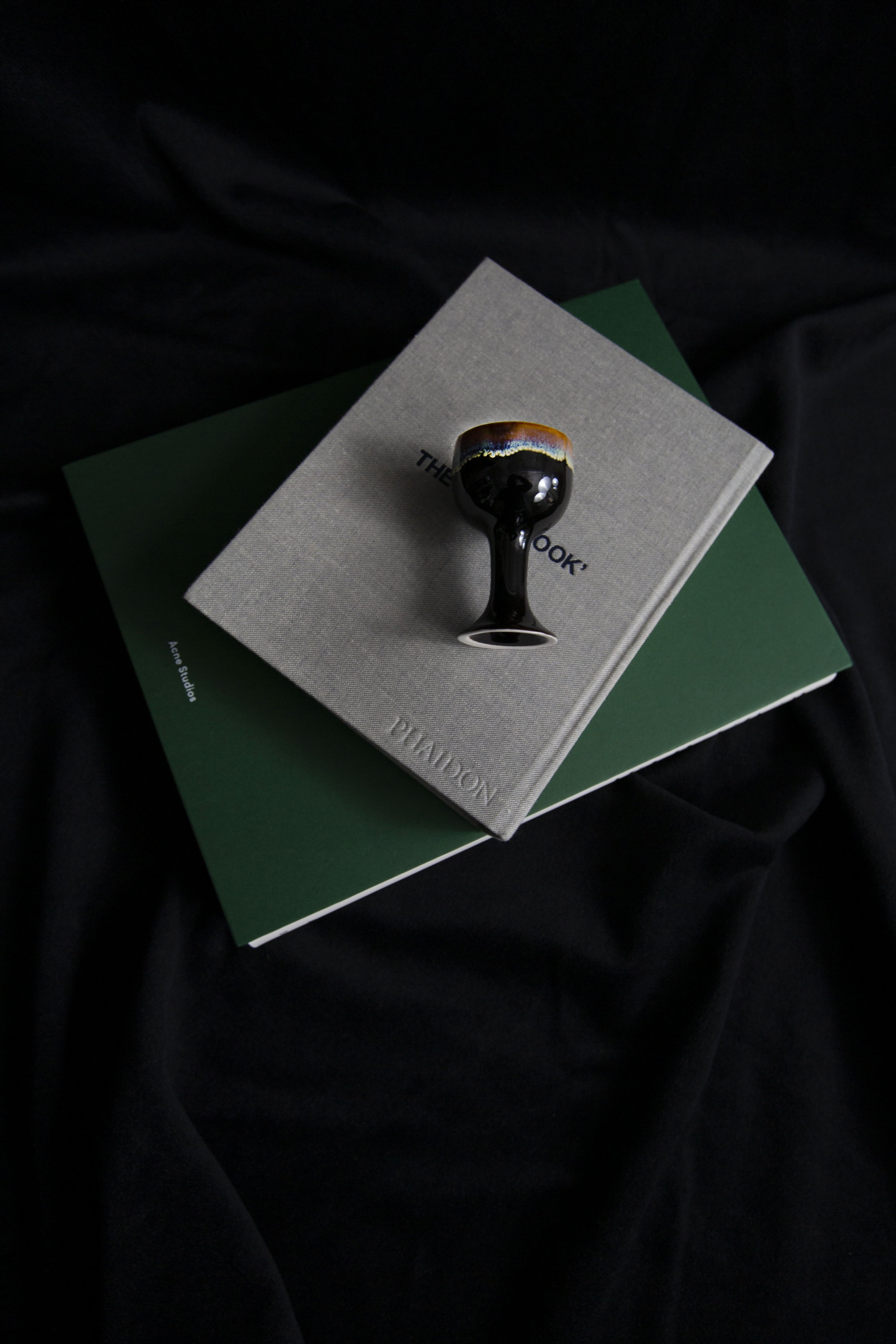 SAI 002 도자기 위스키 잔 무너지는 검정 - SAI 사이 - CAVA LIFE