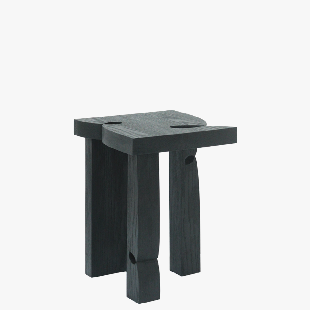 Curly Stool 001 | Black