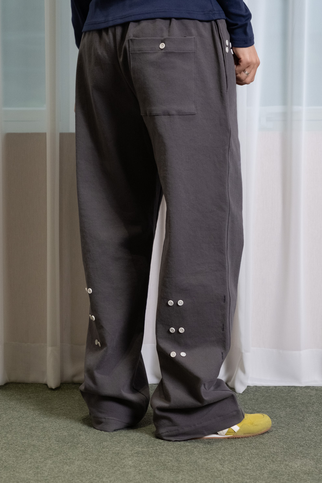 DON'T PUSH MY BUTTONS TROUSER (CHARCOAL)