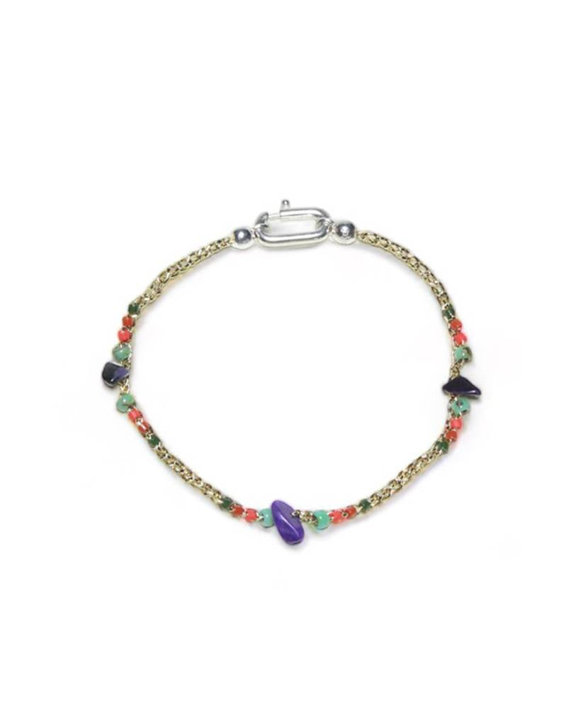 aztec recipe metallic crochet bracelet