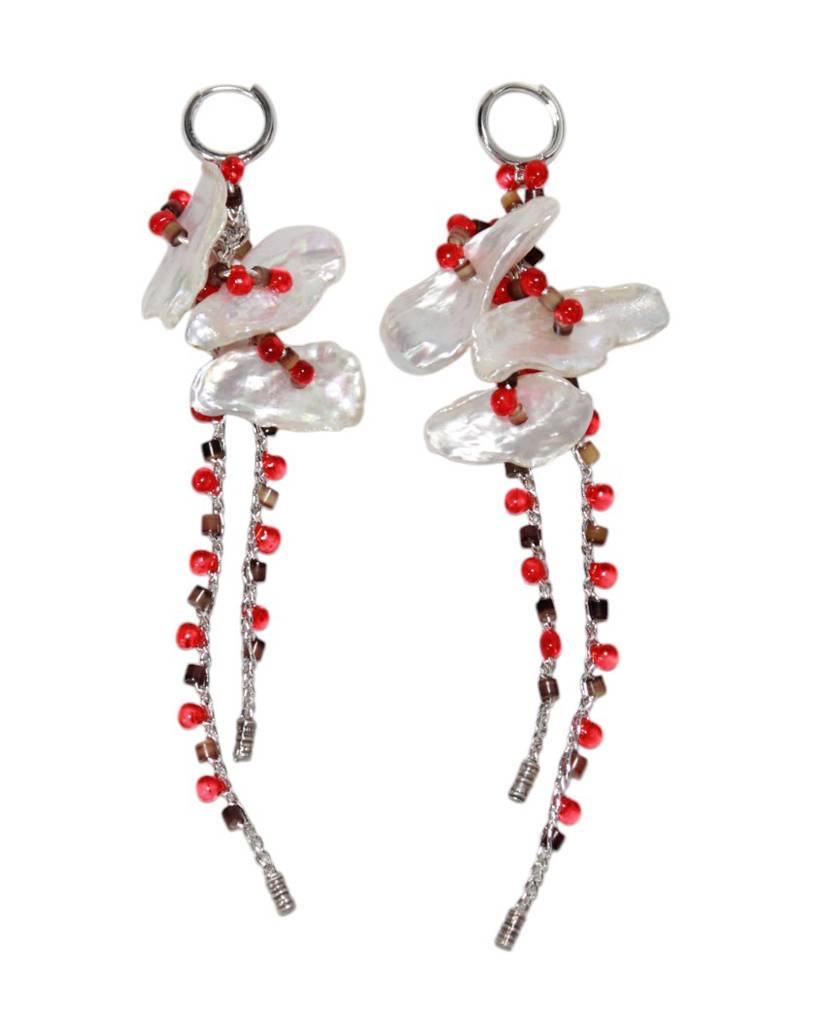 blush blush soluna metallic crochet earring