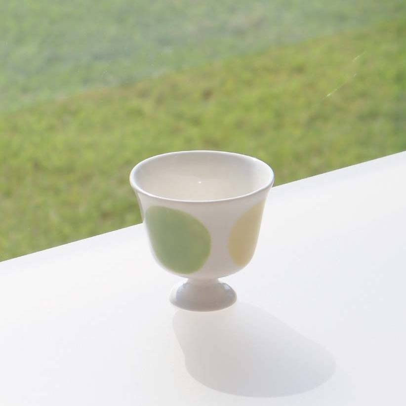 DOT mini goblet - green&yellow