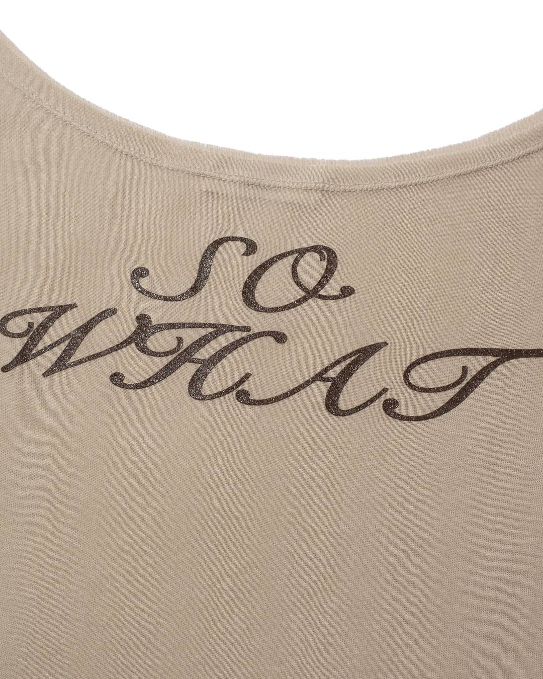 SO WHAT Half Sleeve T-shirt (BEIGE)