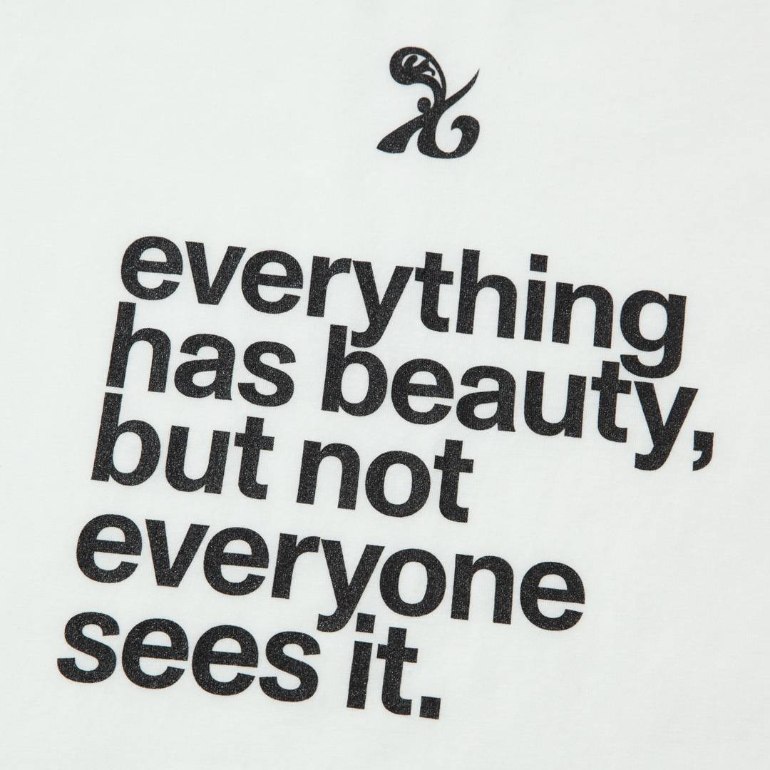 BEAUTY symbol long-sleeved T-Shirt (WHITE) - KRUCHI 크루치 - CAVA LIFE