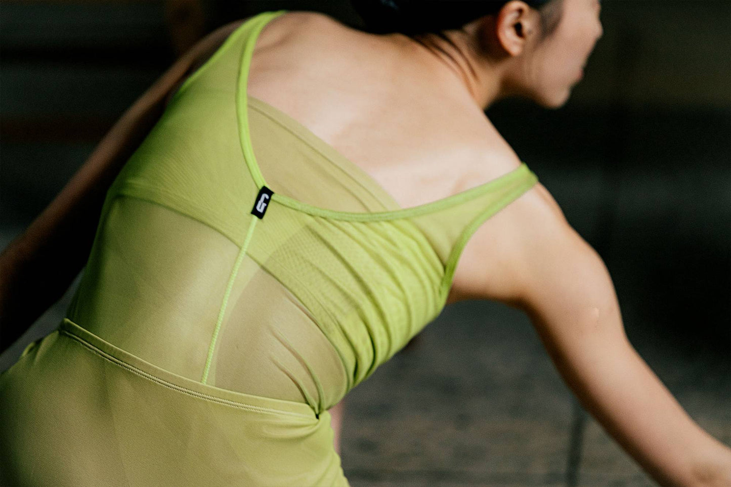 SHEER LAYERED BODYSUIT [LIME]