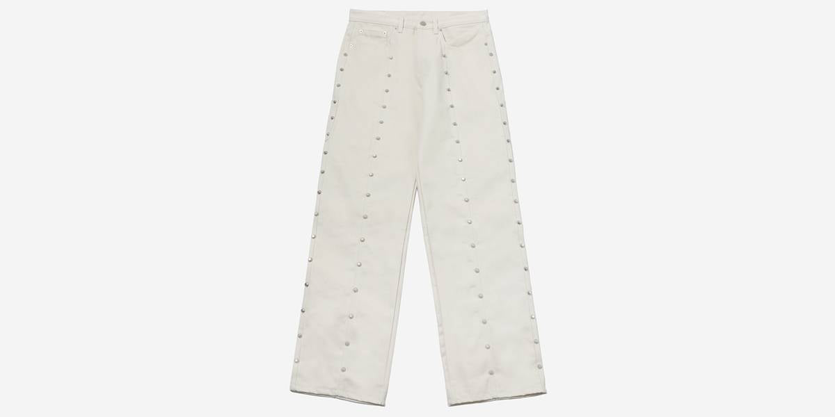 STUD DETAILED DENIM PANTS(NATURAL) - WESKEN - CAVA LIFE