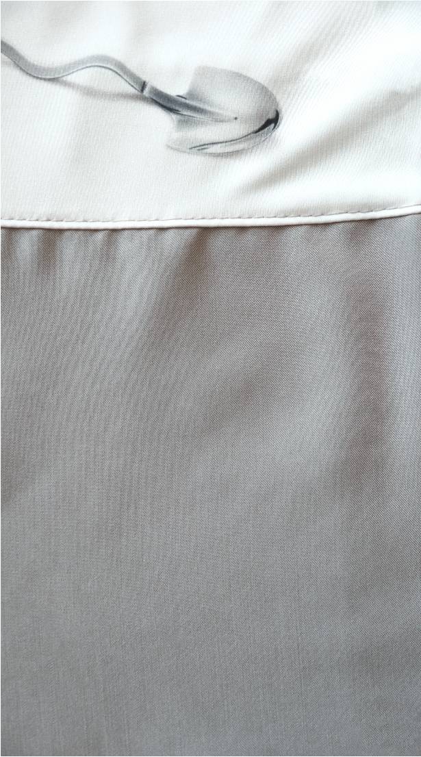 MEDITATIVE IMAGE MAXI SKIRT (GRAY)