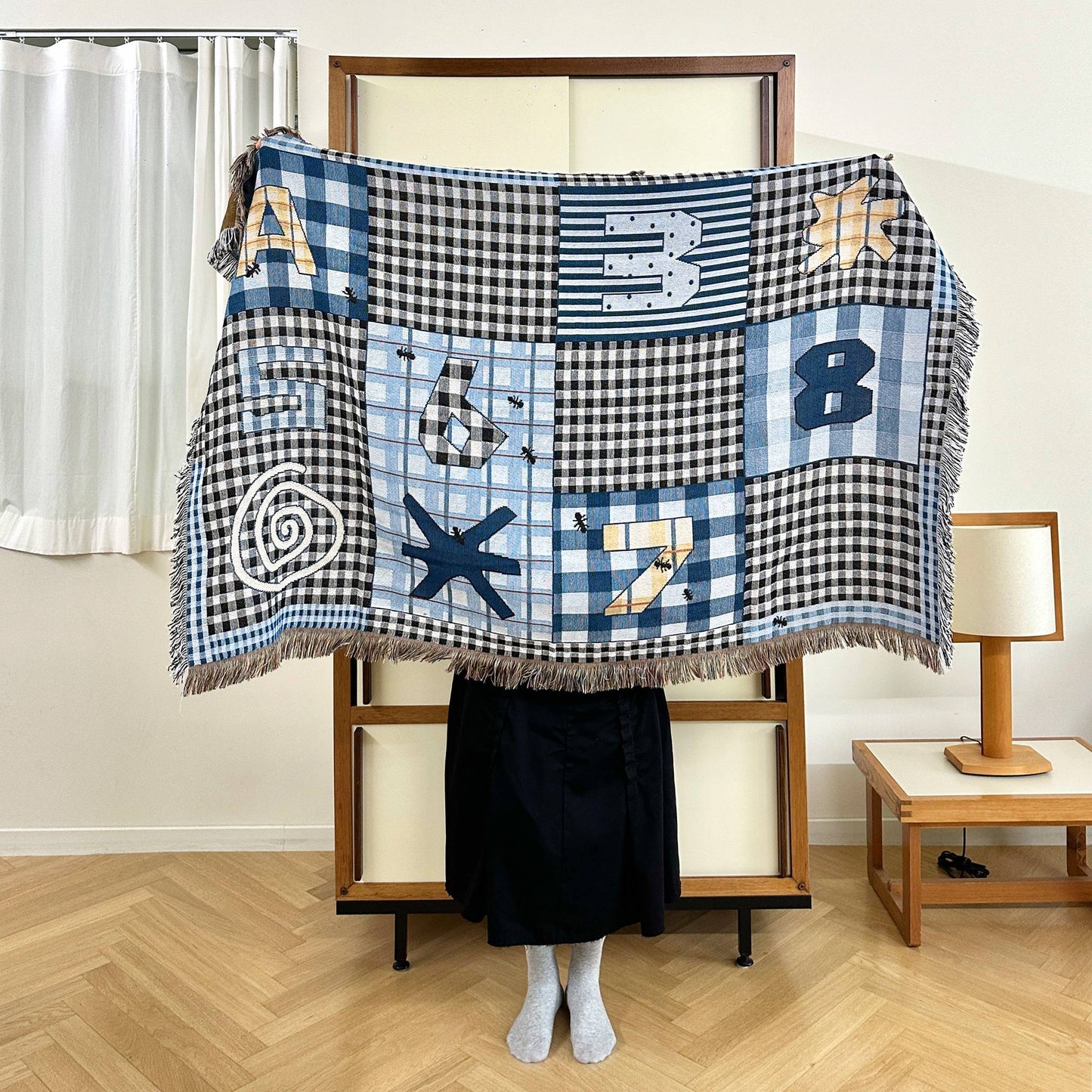 Ant on Check Woven Blanket