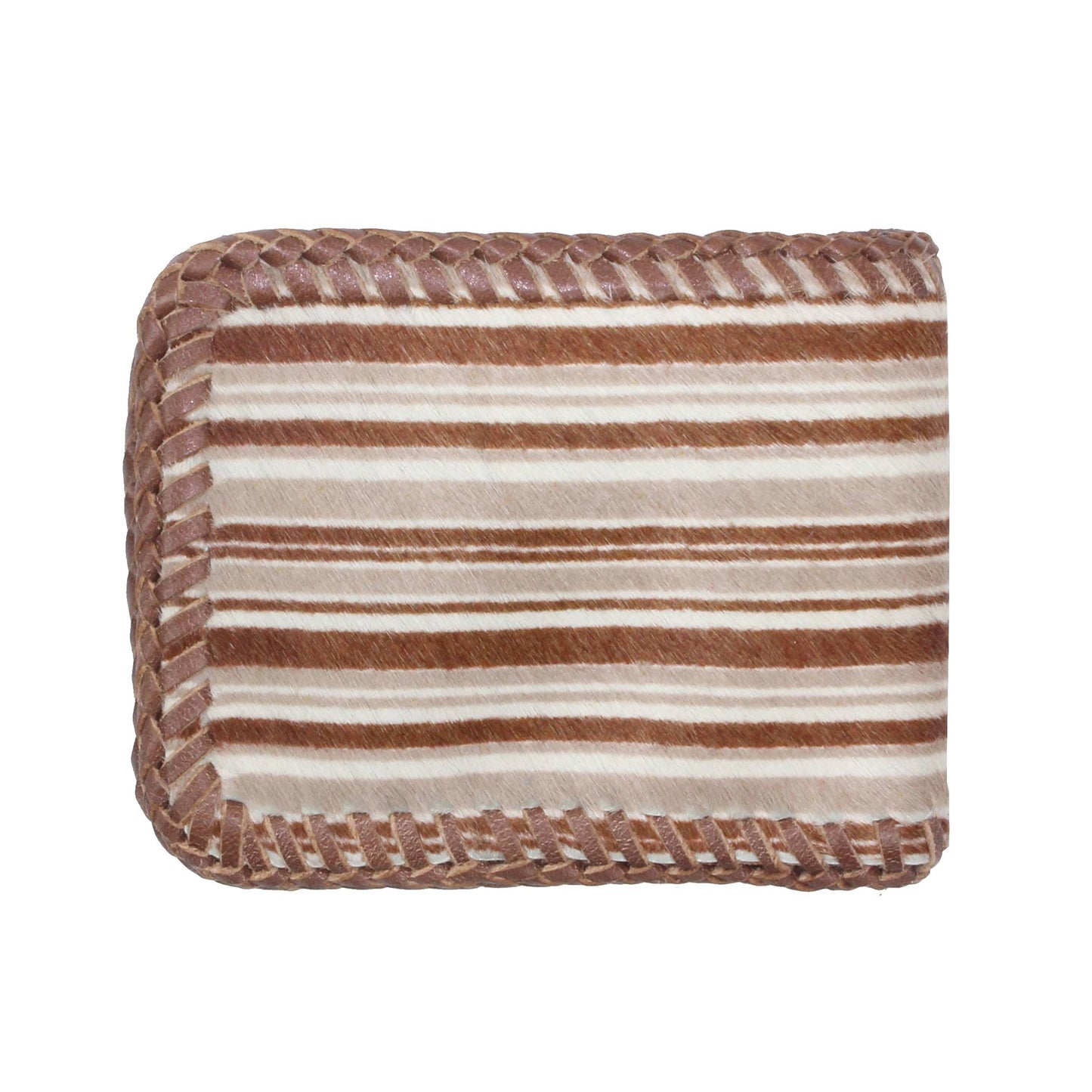 BIFOLD WALLET(Unborn Calf-skin) - Brown stripe - LOVE PARADE 러브퍼레이드 - CAVA LIFE