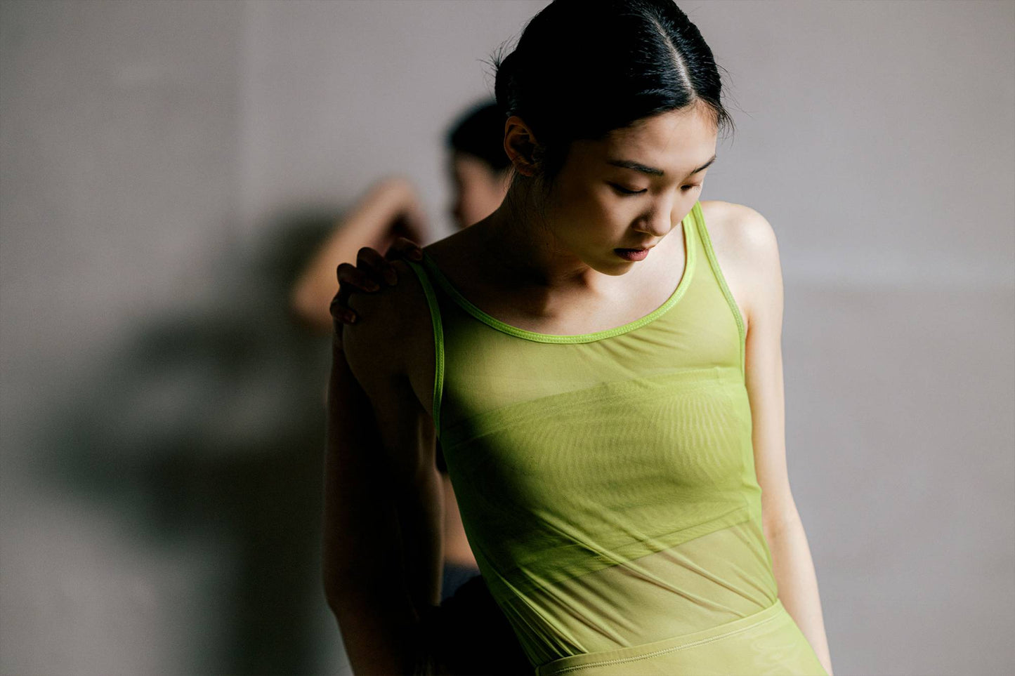 SHEER LAYERED BODYSUIT [LIME]