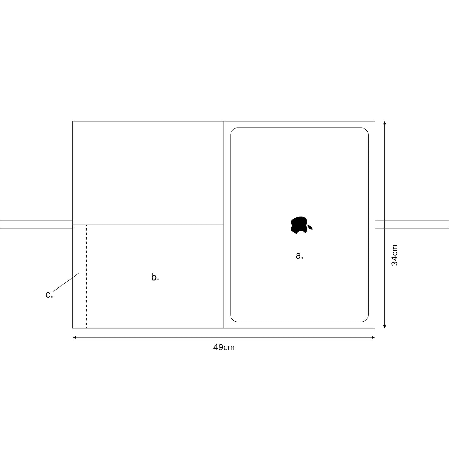 Jumping Star Pouch (mint/gray)