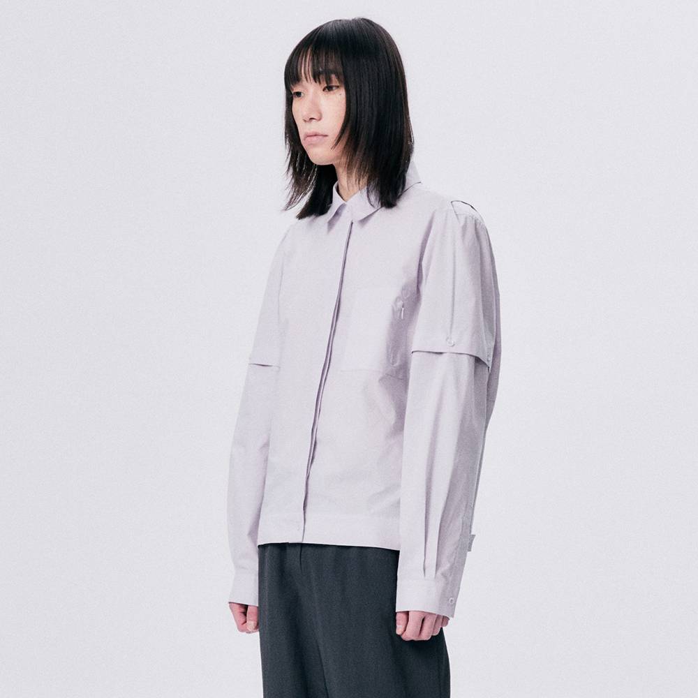 SHIRT JACKET / PALE PURPLE - HALOMINIUM  할로미늄 - CAVA LIFE