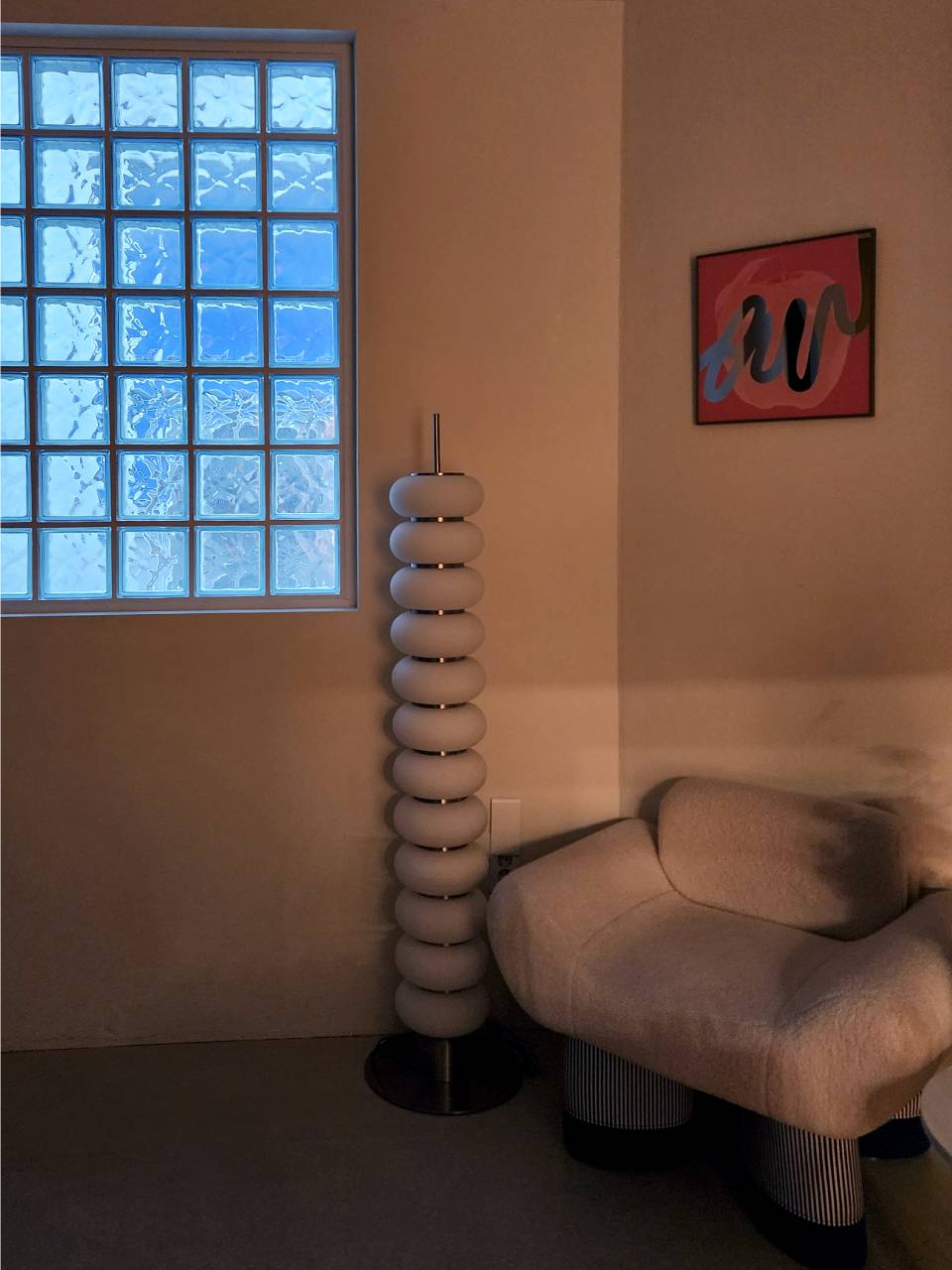 애플 드로잉 포스터 거울_핑크 30cm