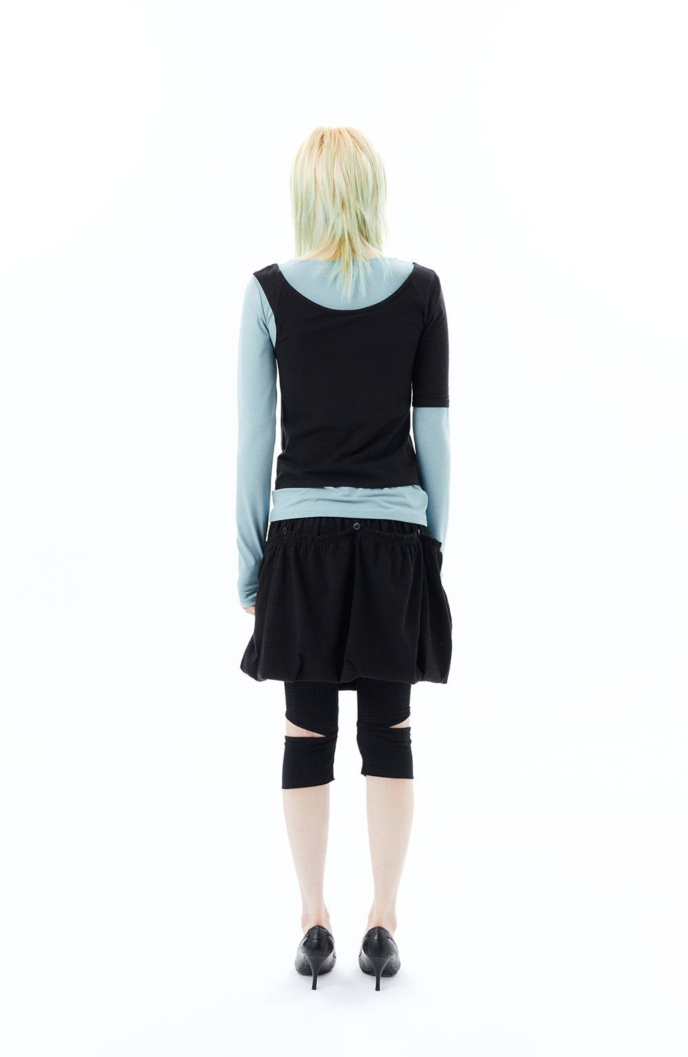 2 IN 1 LAYERED TOP / BLACK