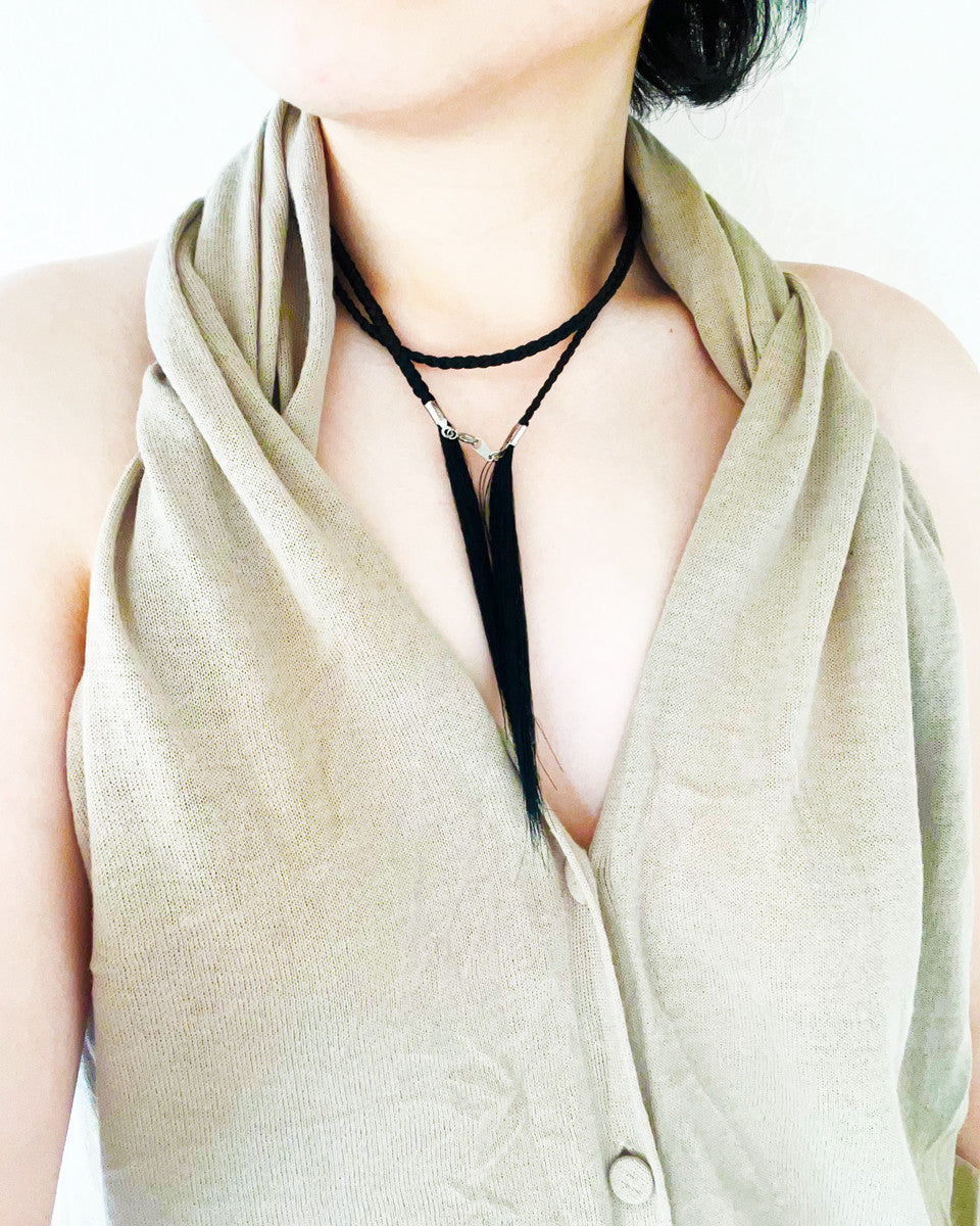 (리얼)(쇼트) 헤어리 스카프 블랙 - HAIRYMASK 헤어리마스크 - CAVA LIFE