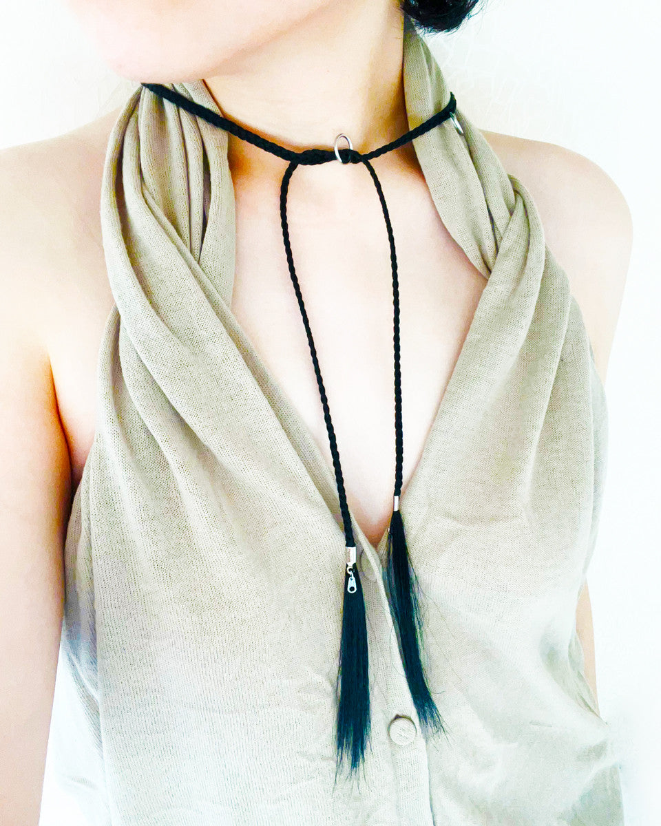 (리얼)(쇼트) 헤어리 스카프 블랙 - HAIRYMASK 헤어리마스크 - CAVA LIFE