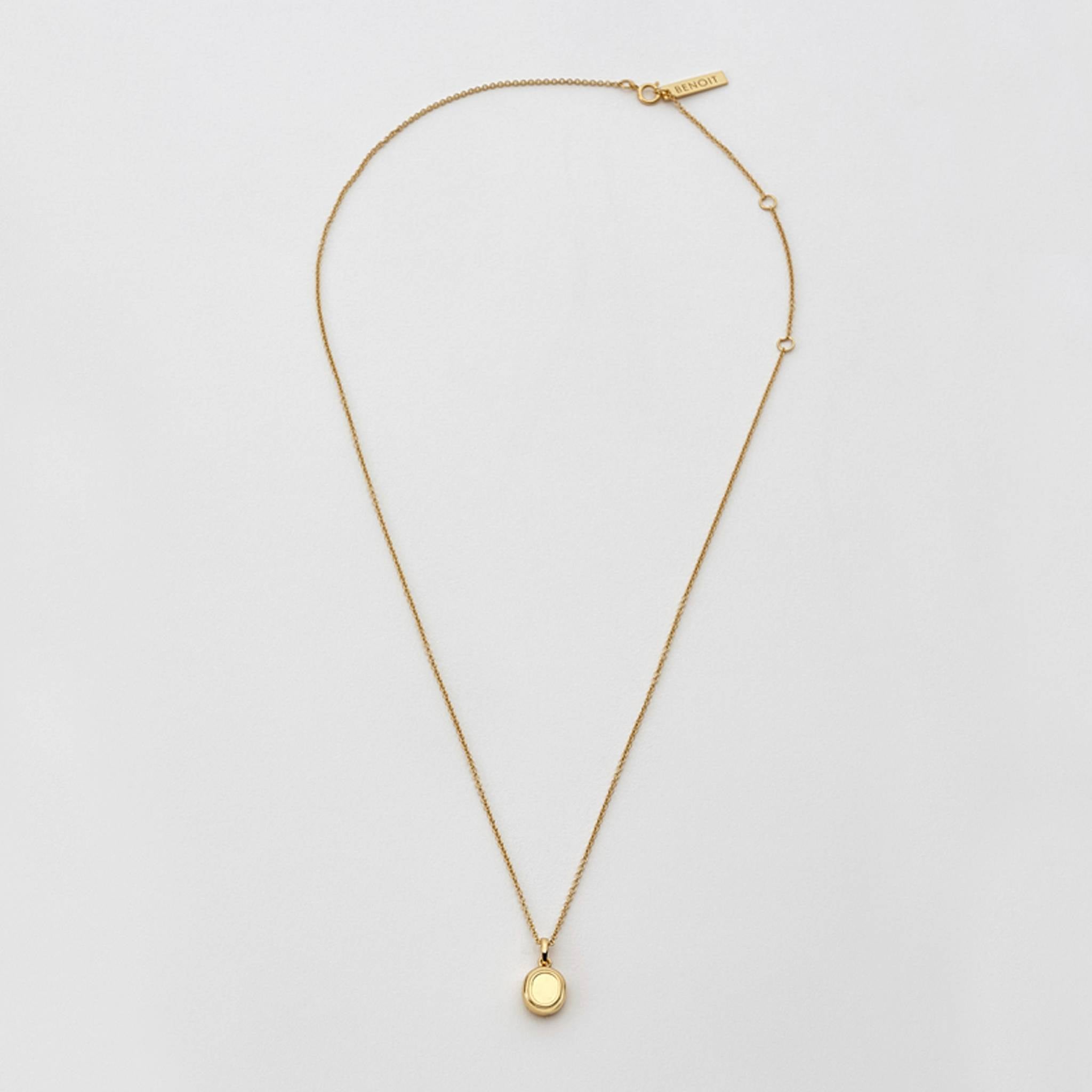 Oval Line Pendant Gold - BENOIT 베누아 - CAVA LIFE