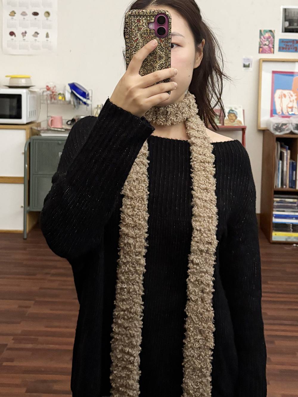 Teddy Muffler / 테디 머플러 - 베이지