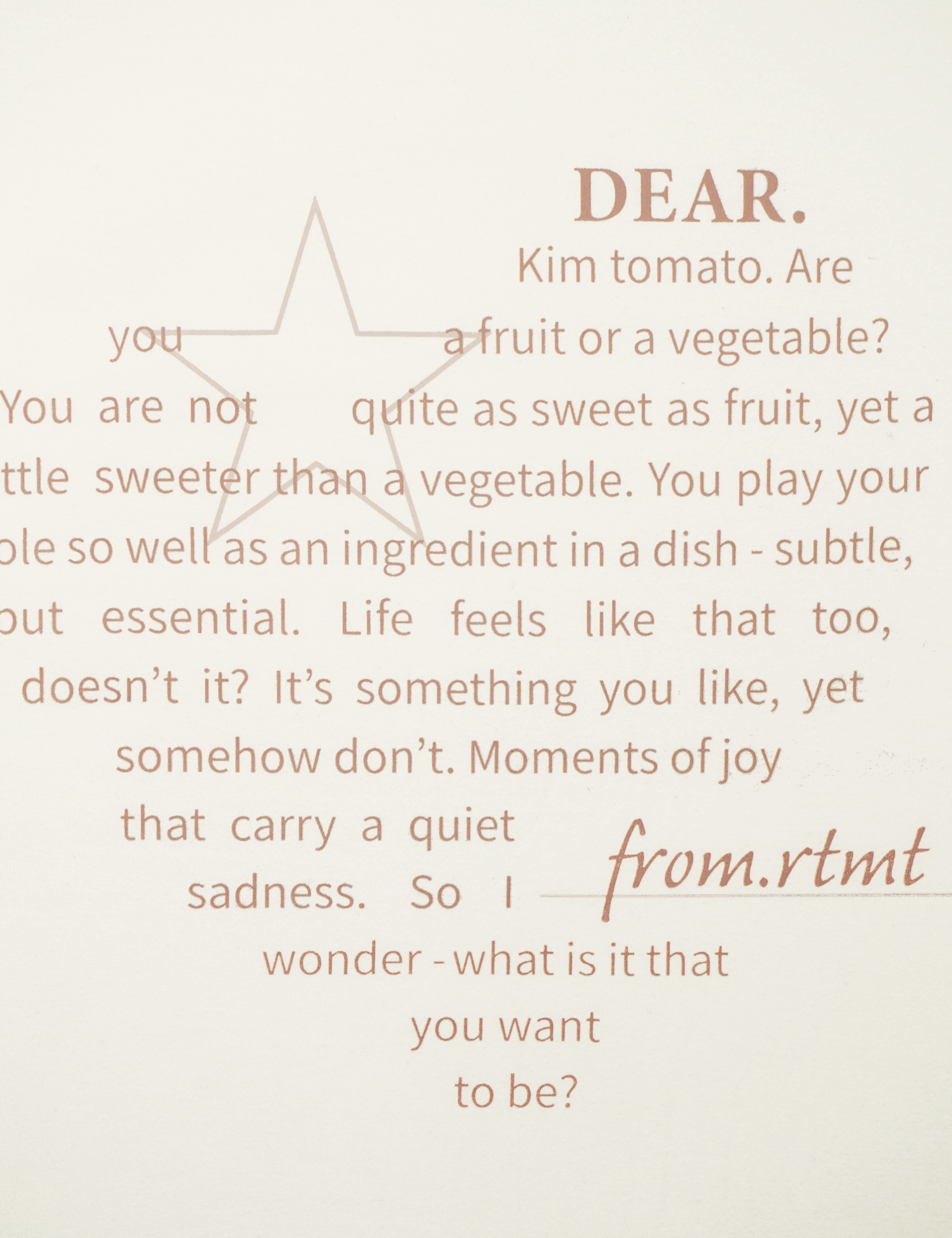 HEART LETTERING T-SHIRTS [IVORY]